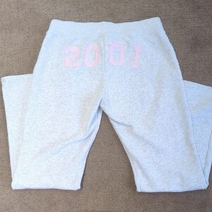 Hollister Gray Bootcut 2001 Sweatpants Large